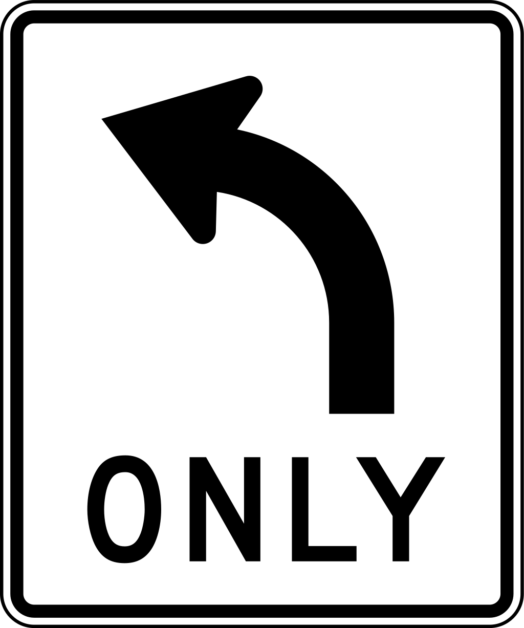 Left Turn Only Lane (R3-5L)